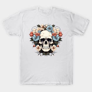 skull and flowers T-Shirt